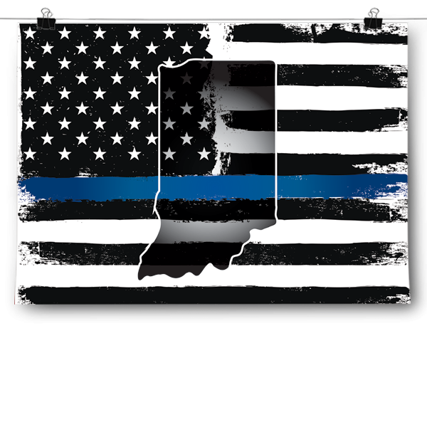 Thin Blue Line - Indiana Poster