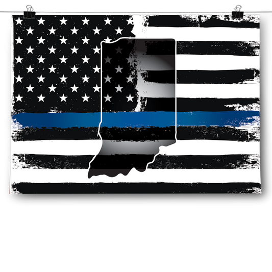 Thin Blue Line - Indiana Poster