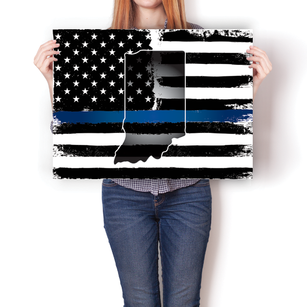 Thin Blue Line - Indiana Poster