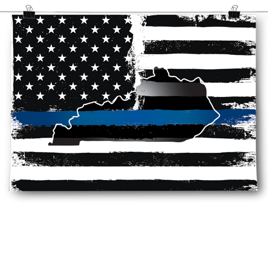 Thin Blue Line - Kentucky Poster