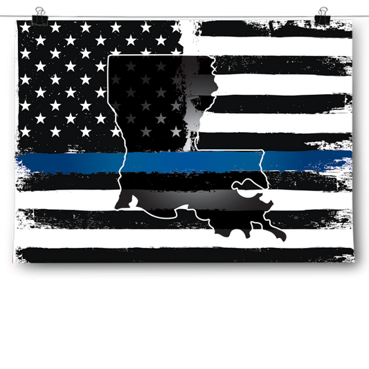 Thin Blue Line - Louisiana Poster