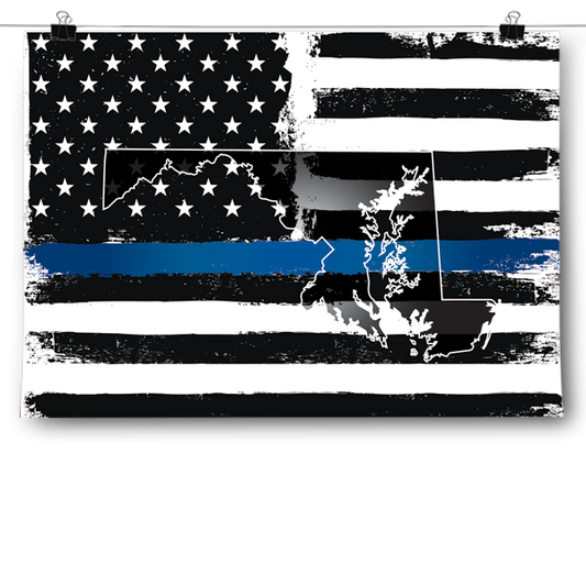 Thin Blue Line - Maryland Poster