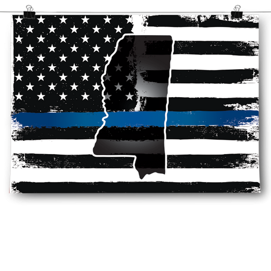 Thin Blue Line - Mississippi Poster
