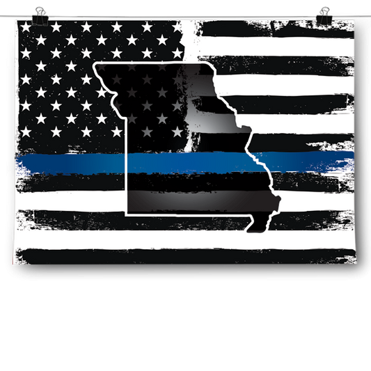 Thin Blue Line - Missouri Poster