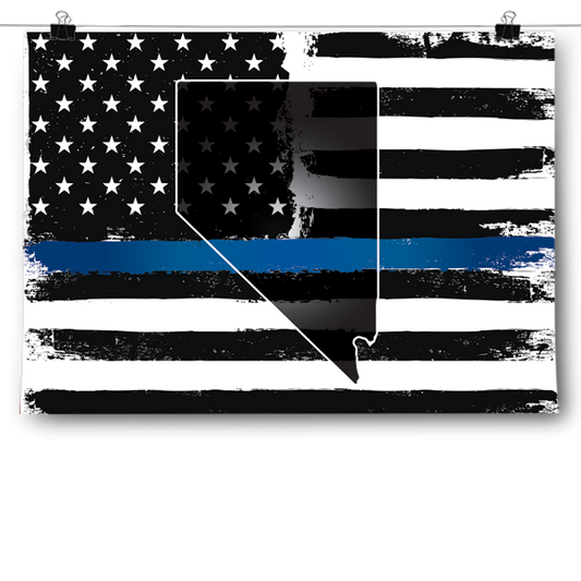 Thin Blue Line - Nevada Poster