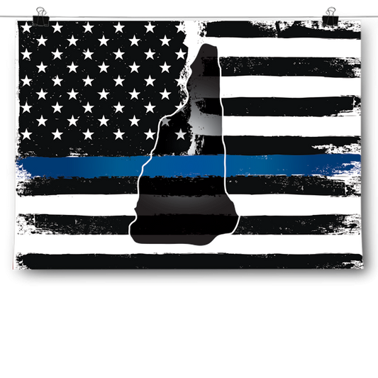 Thin Blue Line - New Hampshire Poster