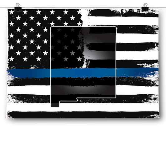 Thin Blue Line - New Mexico Poster