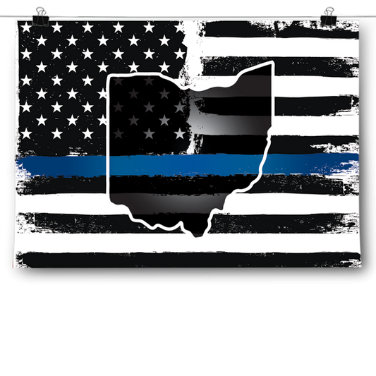 Thin Blue Line - Ohio Poster