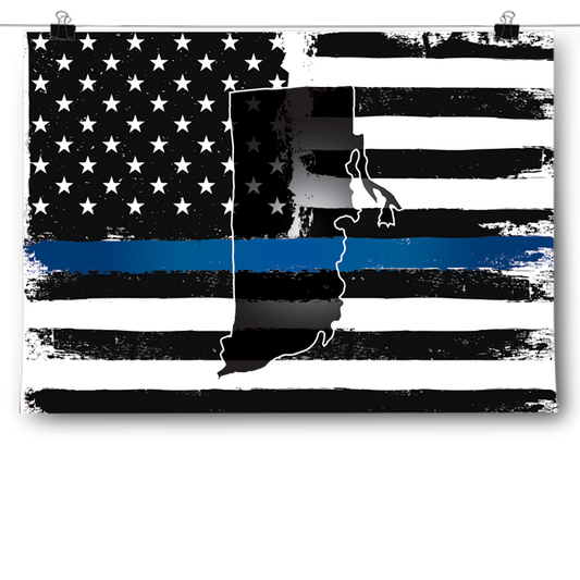 Thin Blue Line - Rhode Island Poster