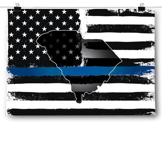 Thin Blue Line - South Carolina Poster