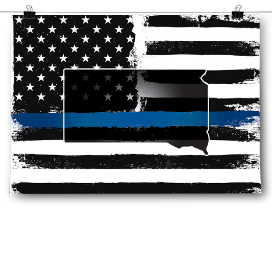 Thin Blue Line - South Dakota Poster