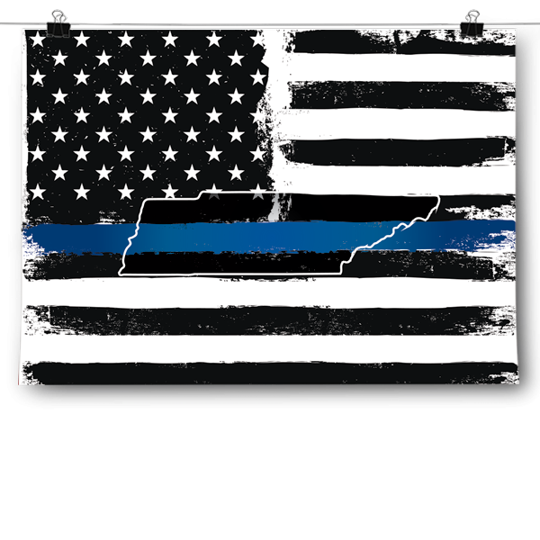 Thin Blue Line - Tennessee Poster