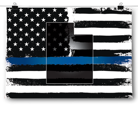 Thin Blue Line - Utah Poster