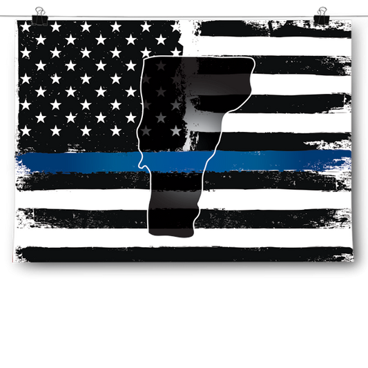 Thin Blue Line - Vermont Poster