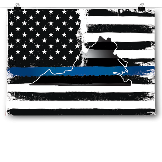 Thin Blue Line - Virginia Poster