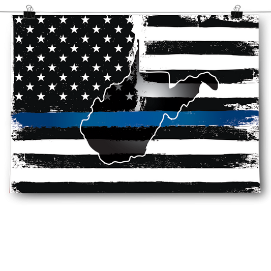 Thin Blue Line - West Virginia Poster