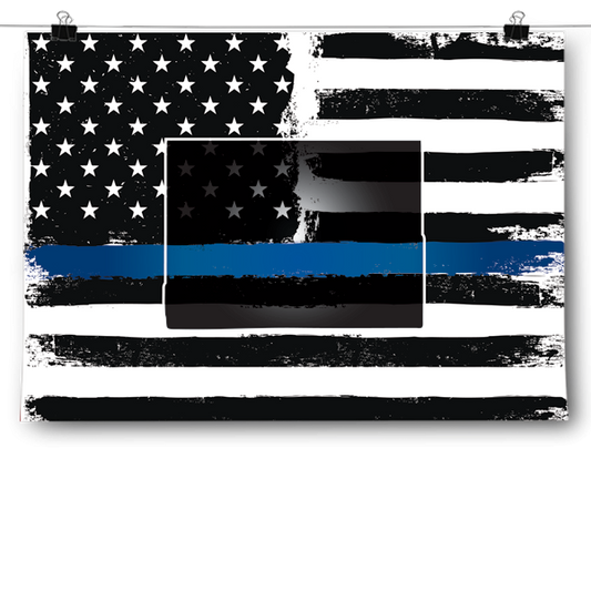 Thin Blue Line - Wyoming Poster