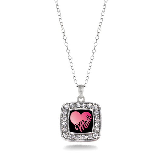 Silver Mimi Square Charm Classic Necklace