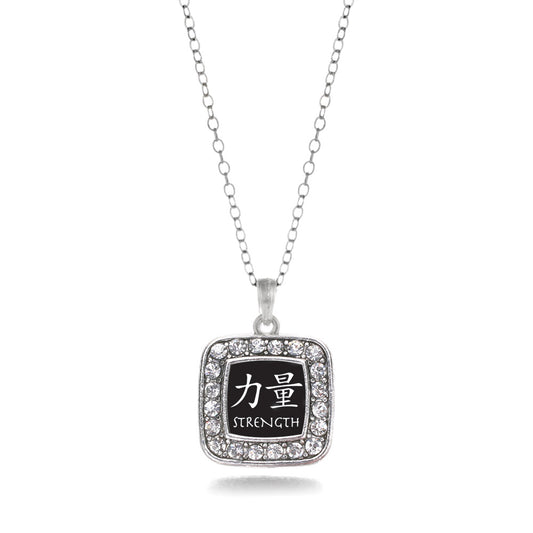 Silver Strength in Chinese Square Charm Classic Necklace