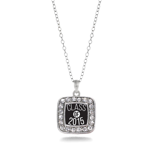 Silver Class of 2015 Square Charm Classic Necklace