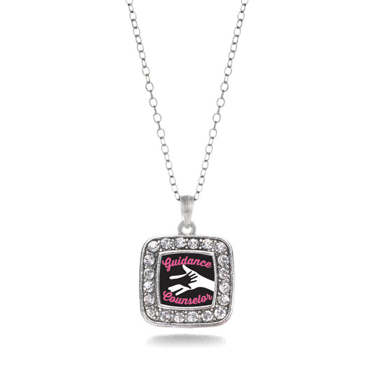 Silver Guidance Counselor Square Charm Classic Necklace