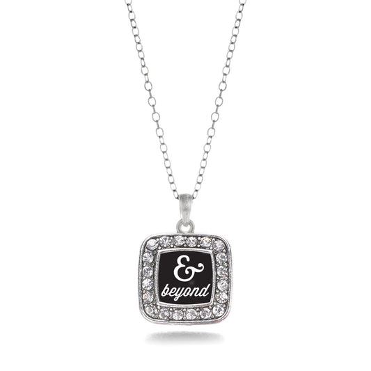 Silver And Beyond Square Charm Classic Necklace