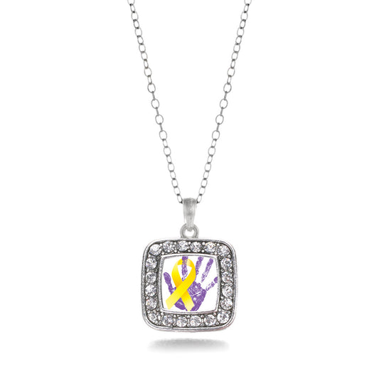 Silver Neuroblastoma Square Charm Classic Necklace