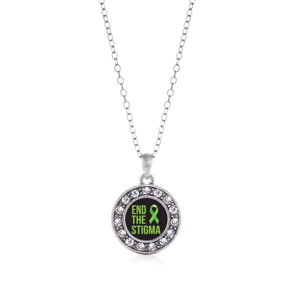 Silver Mental Health Awareness Circle Charm Classic Necklace