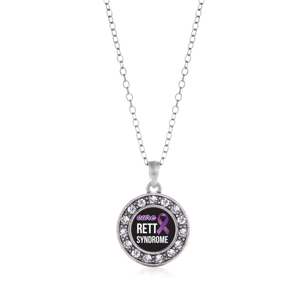 Silver Rett Syndrome Circle Charm Classic Necklace