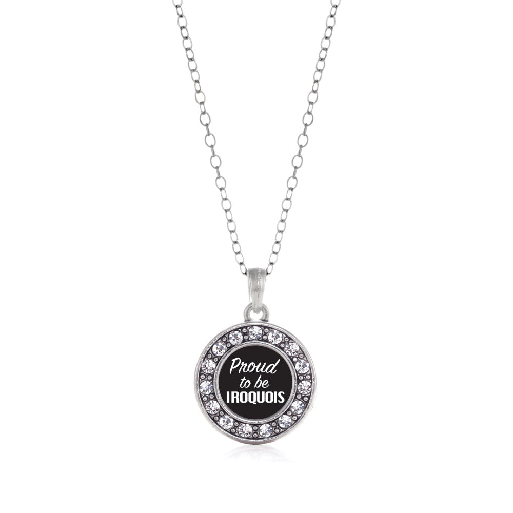 Silver Proud To Be Iroquois Circle Charm Classic Necklace