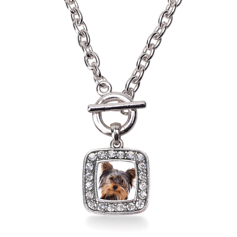Silver The Yorkshire Square Charm Toggle Necklace