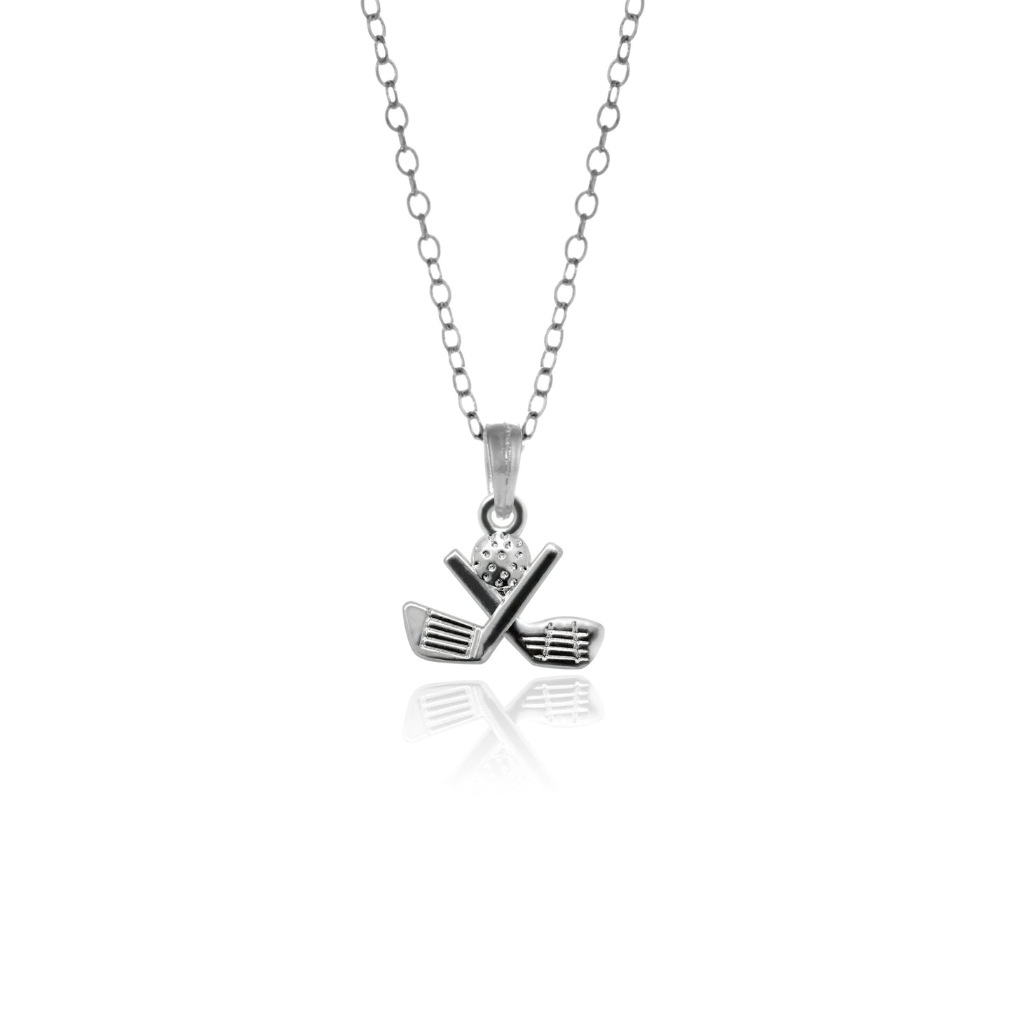 Silver Petite Golf Charm Classic Necklace