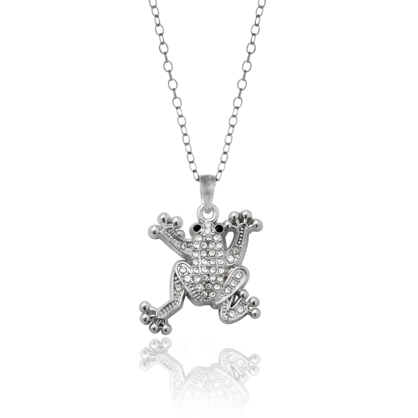 Silver Frog Charm Classic Necklace