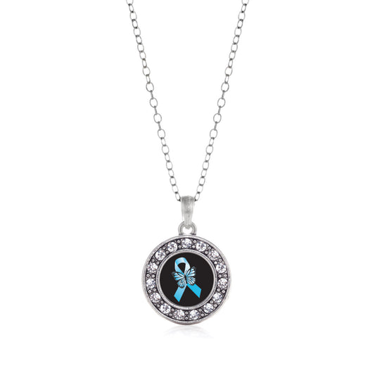 Silver Addiction Recovery Circle Charm Classic Necklace
