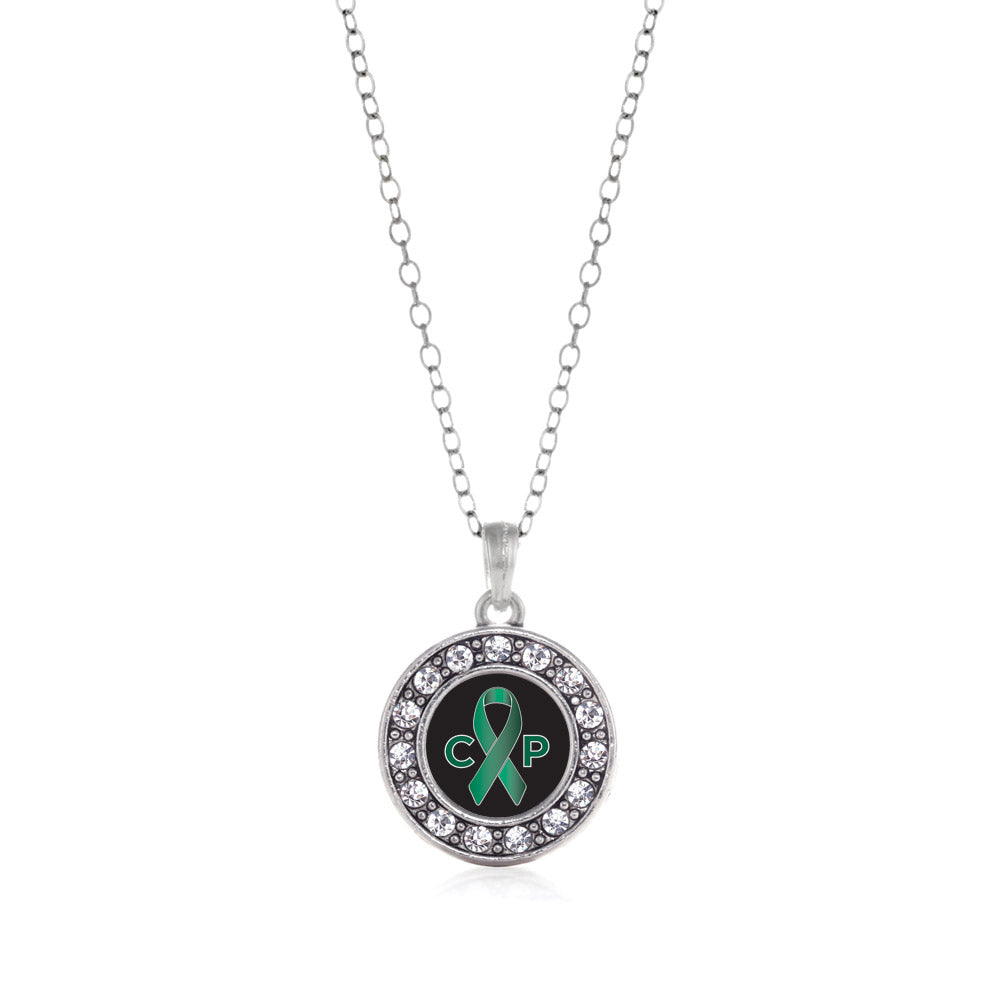 Silver Cerebral Palsy Circle Charm Classic Necklace
