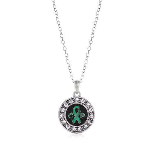 Silver Cerebral Palsy Circle Charm Classic Necklace