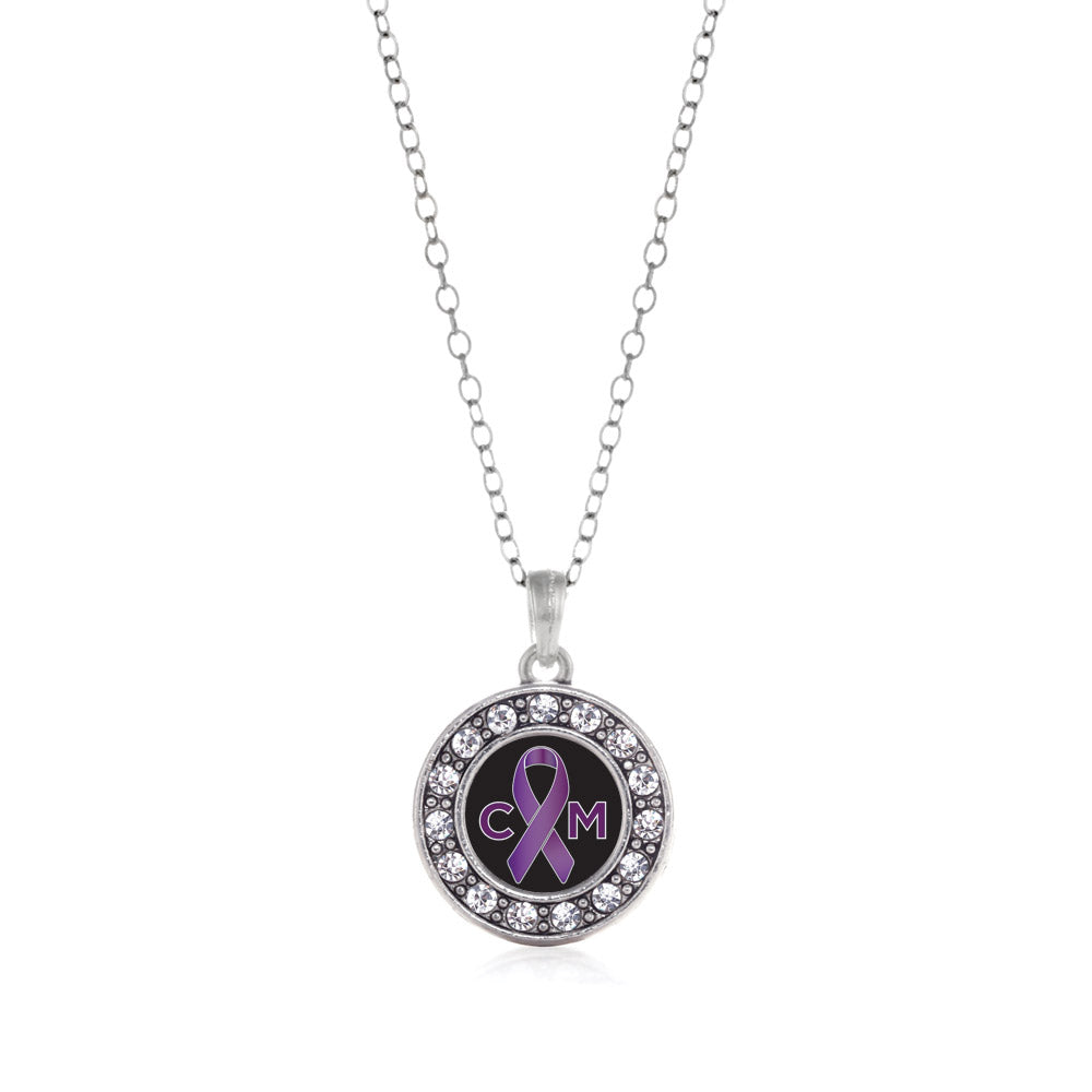Silver Chiari Malformation Support Circle Charm Classic Necklace