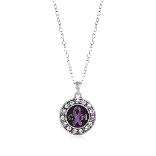 Silver Chiari Malformation Support Circle Charm Classic Necklace