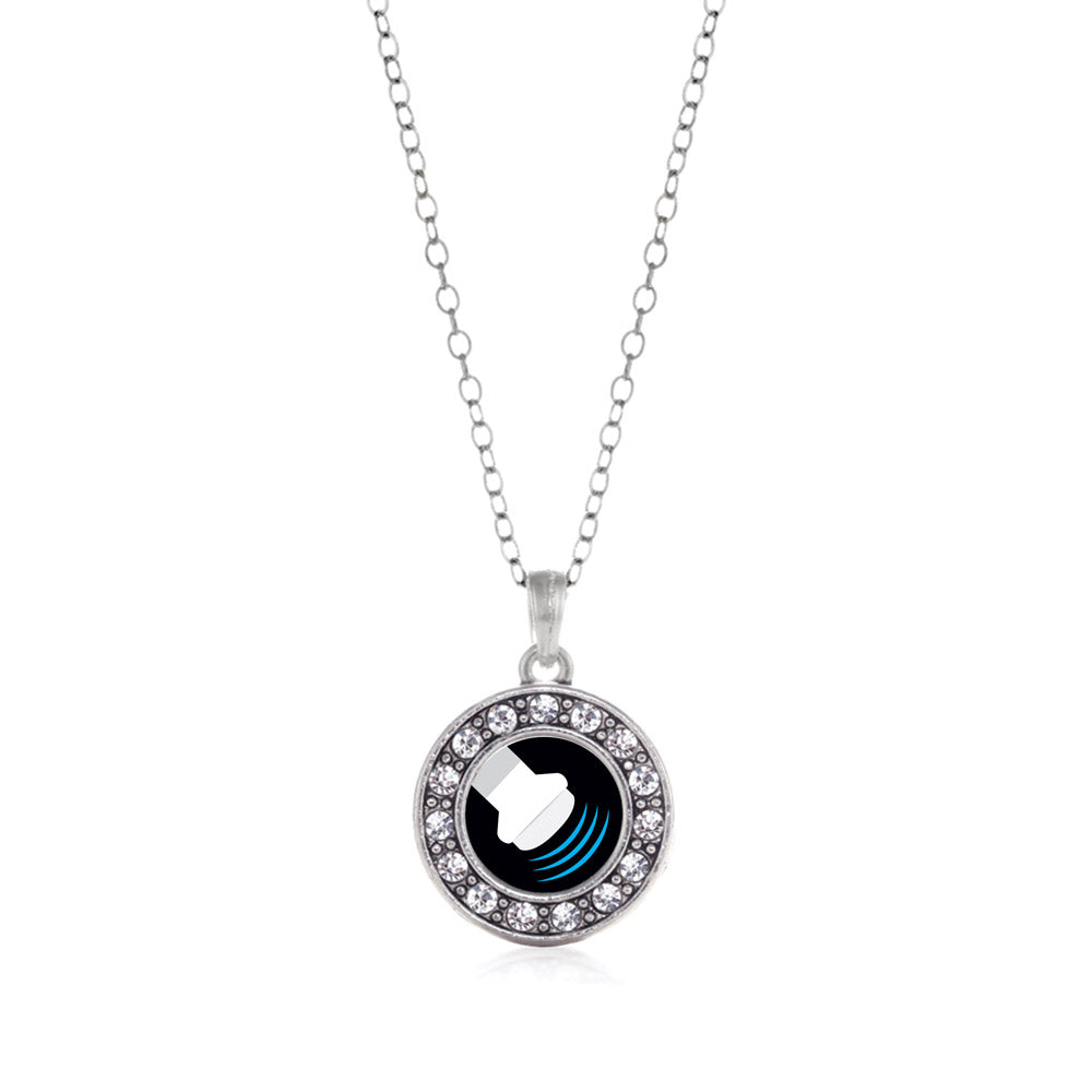 Silver Sonographer Circle Charm Classic Necklace