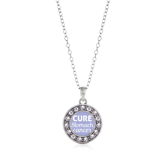 Silver Cure Stomach Cancer Circle Charm Classic Necklace