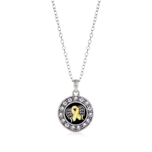 Silver Trisomy 13 Awareness Circle Charm Classic Necklace