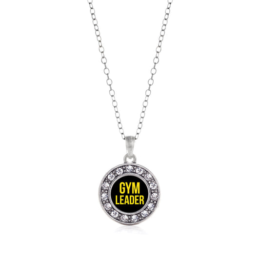 Silver Yellow Gym Leader Circle Charm Classic Necklace