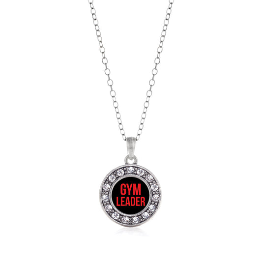 Silver Red Gym Leader Circle Charm Classic Necklace