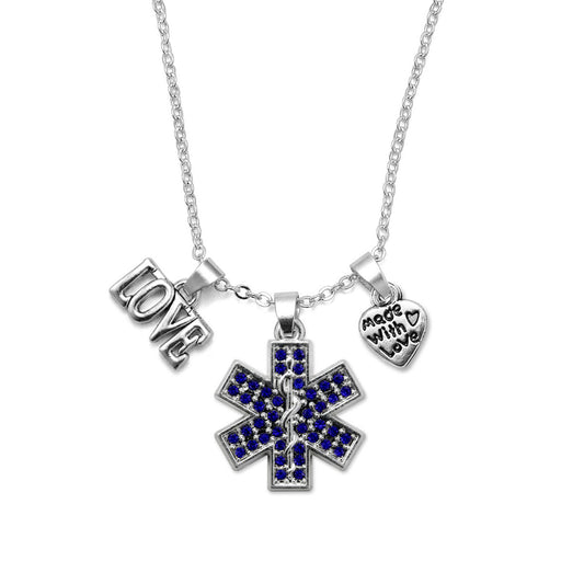 Silver Love EMT Charm Classic Necklace