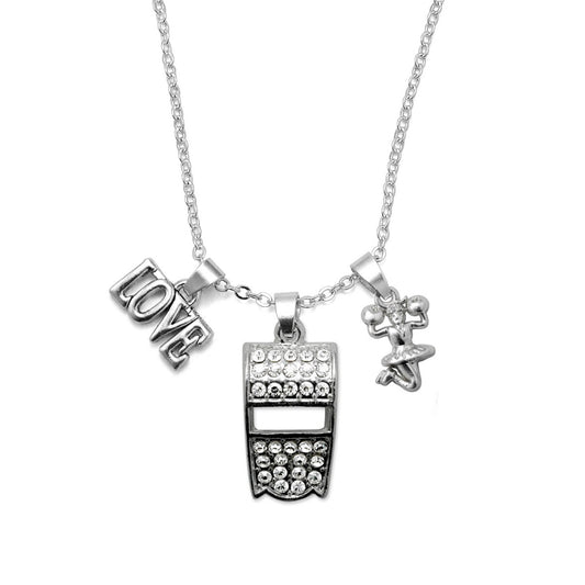 Silver Love Whistle Charm Classic Necklace