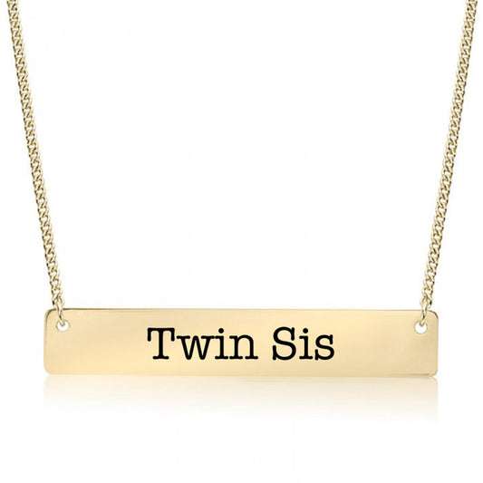 Gold Twin Sis Bar Necklace