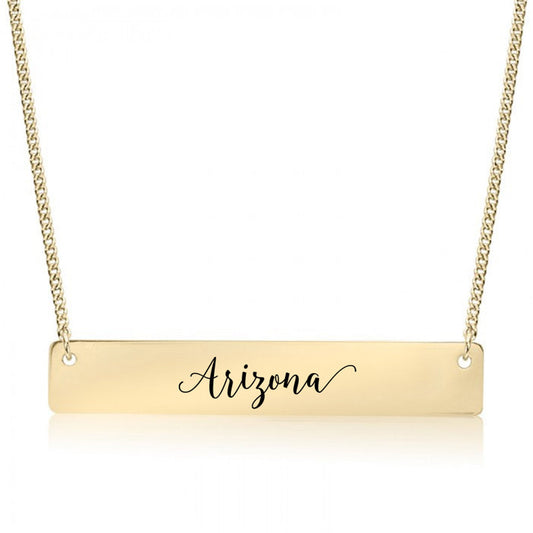 Gold Arizona Bar Necklace