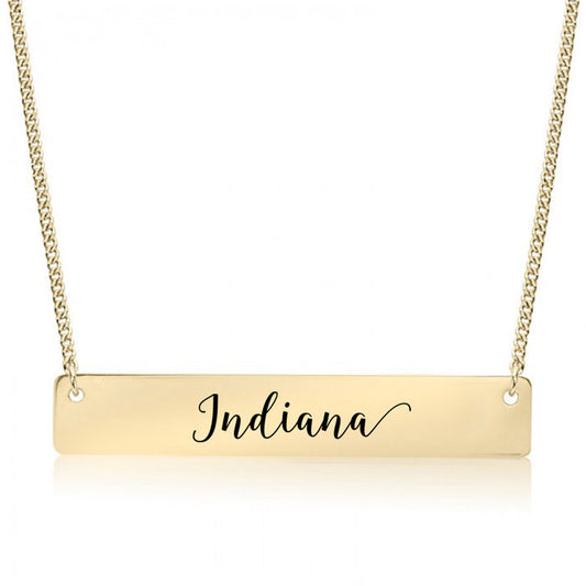 Gold Indiana Bar Necklace