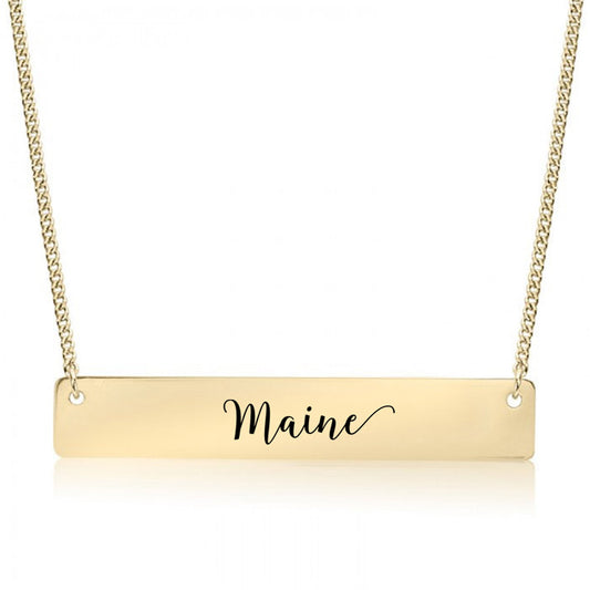 Gold Maine Bar Necklace