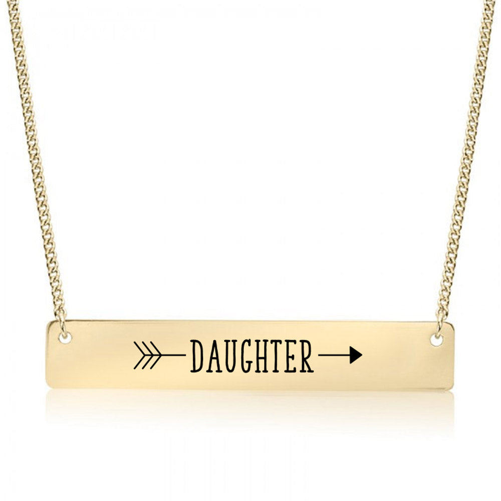 Gold Daughter Arrow Bar Necklace